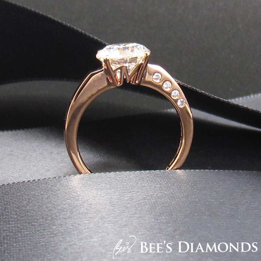 Personalized diamond ring with initials of bride and groom | Bee's Diamonds