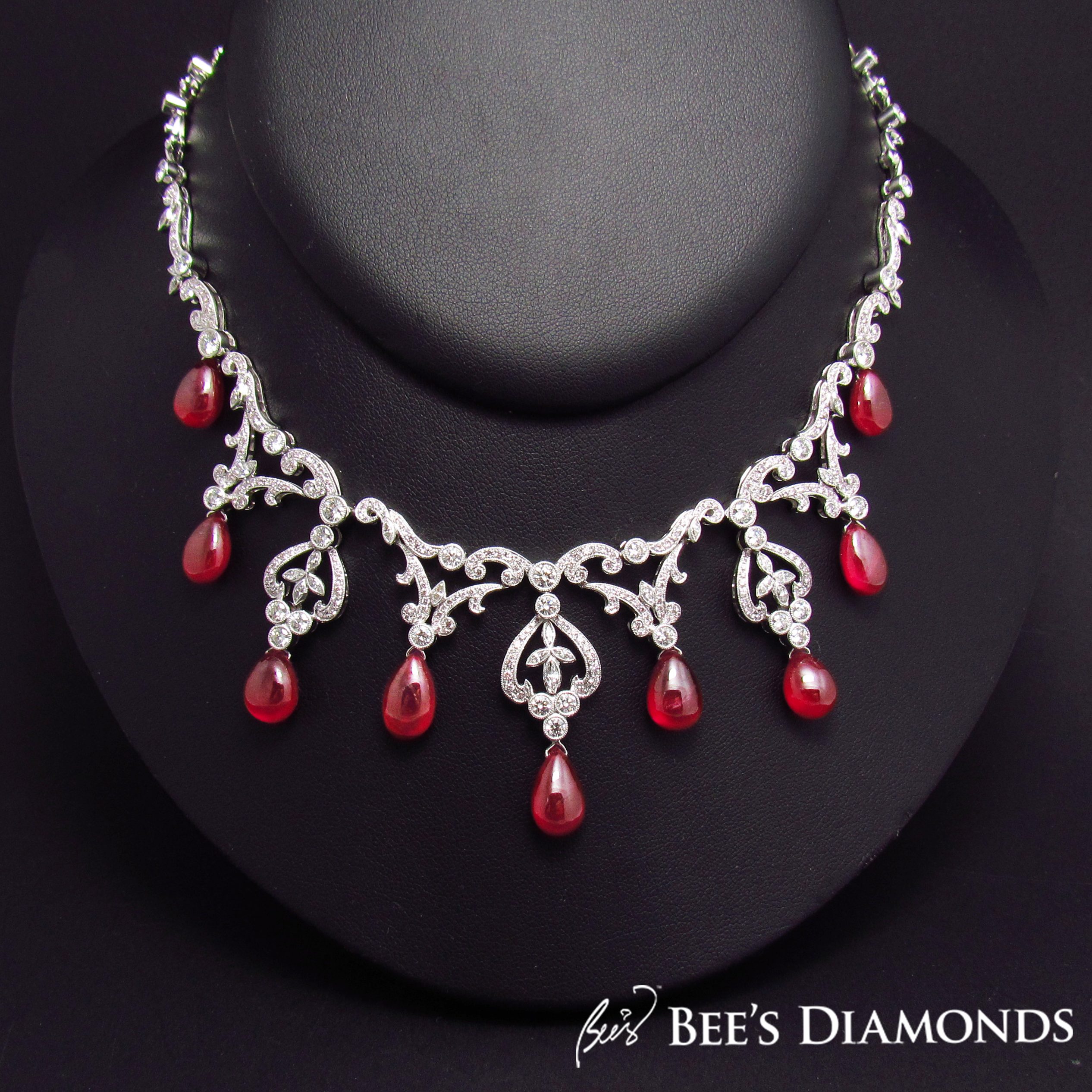 Noble design Ruby Necklace  | Bee's Diamonds 
