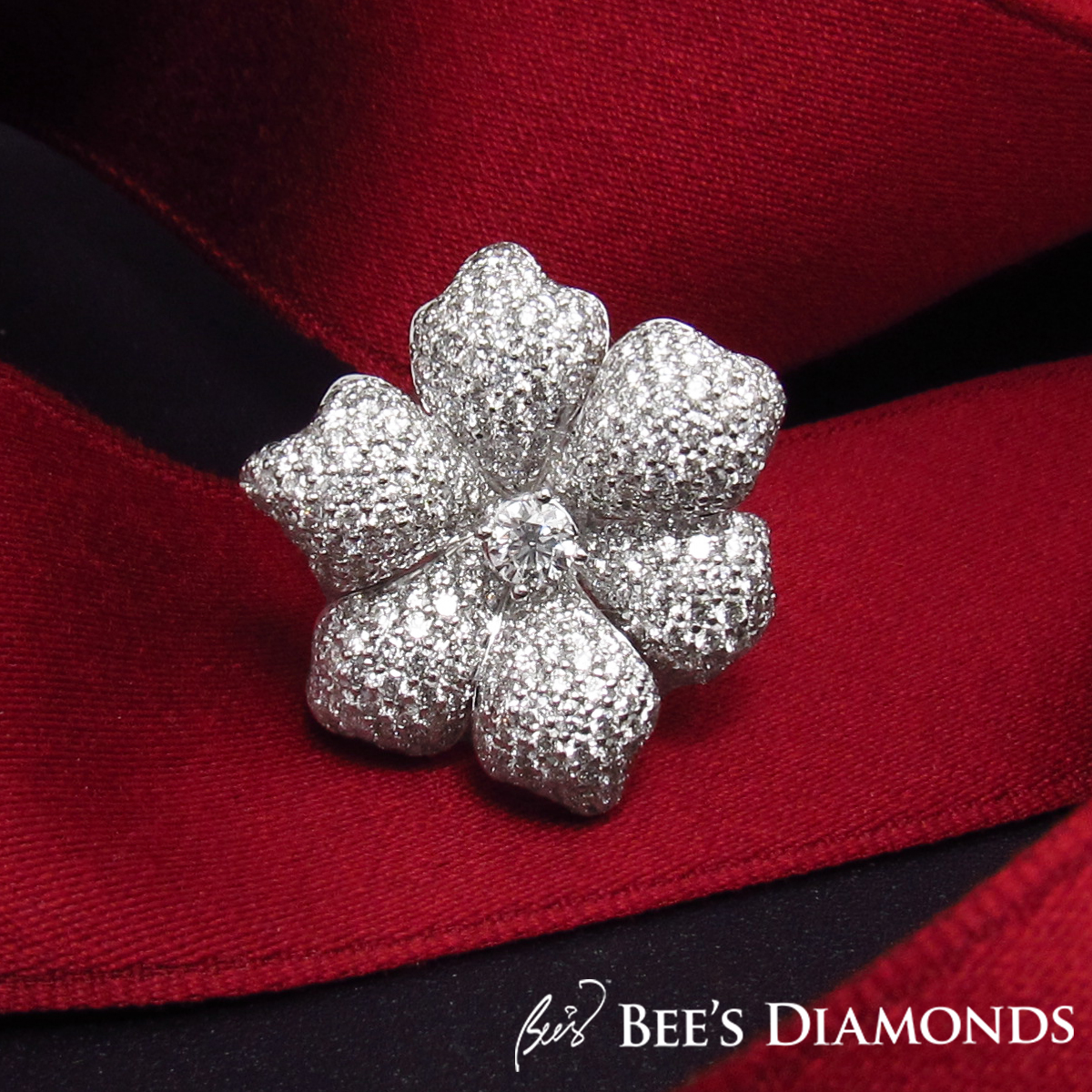 Orchid style diamond ring | Bee's Diamonds