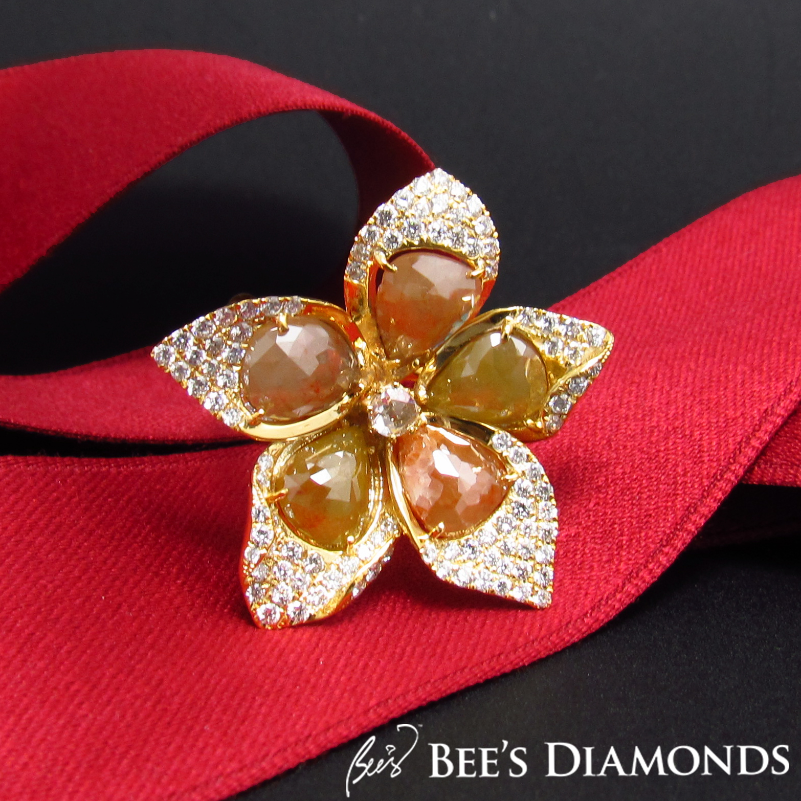 Diamond domes, natural diamond ring | Bee's Diamonds