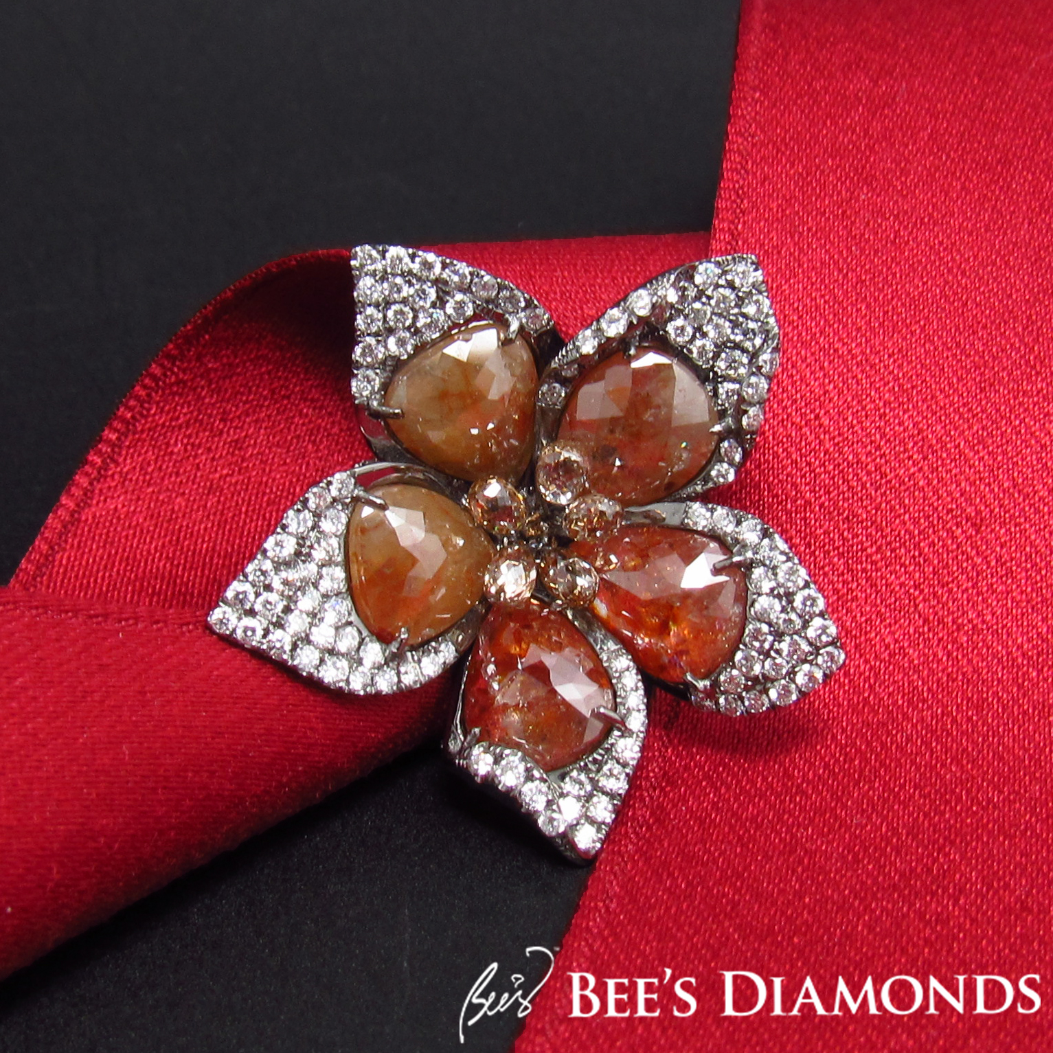 Diamond domes, natural diamond ring | Bee's Diamonds