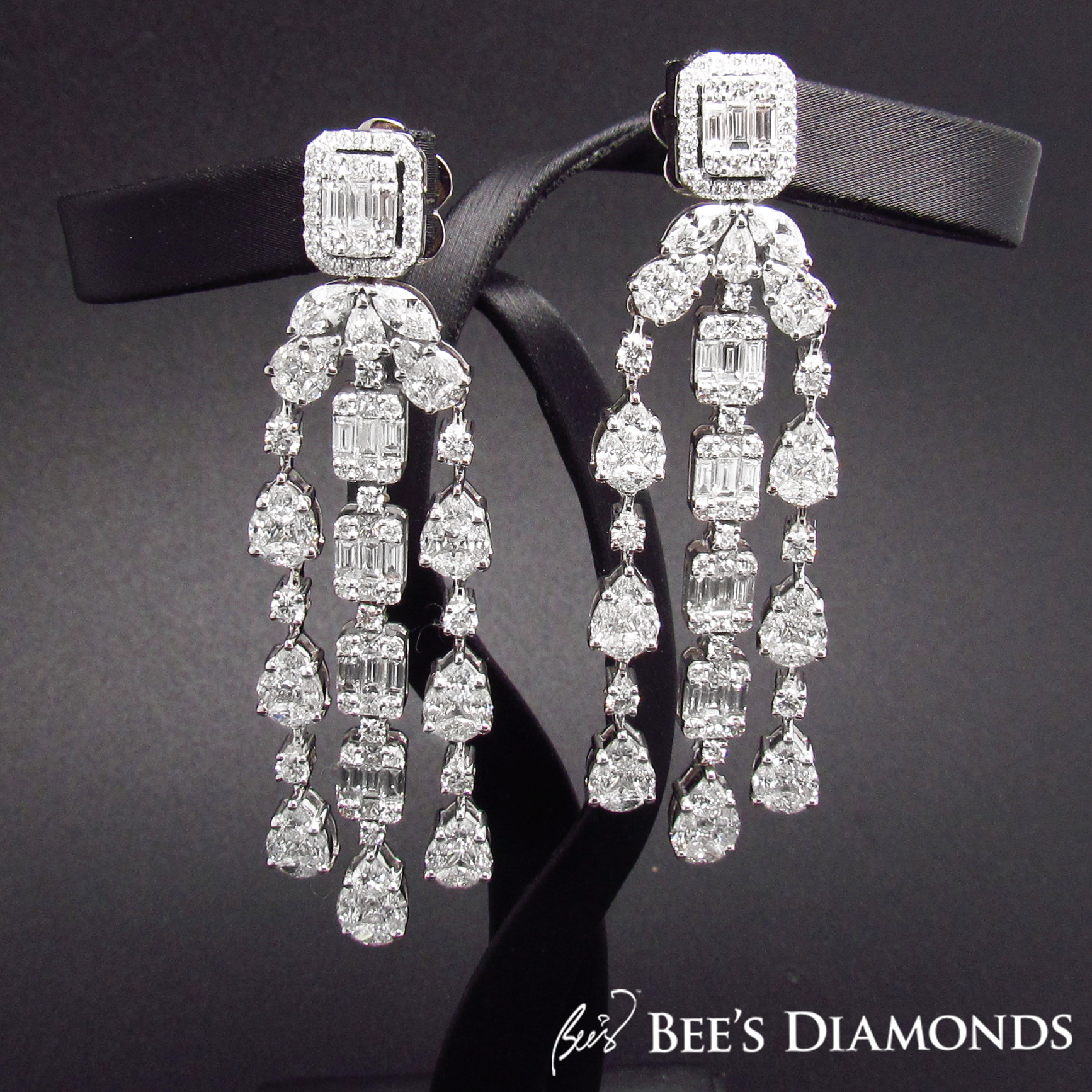 Chandelier diamond earrings | Bee's Diamonds