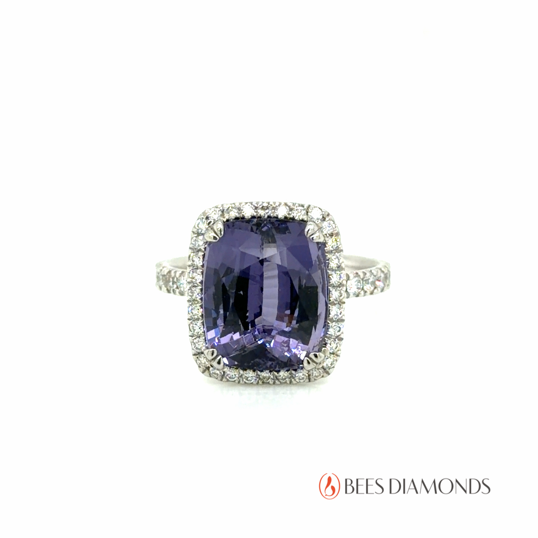 Pure Violet Radiance Unheated Violet Spinel Ring